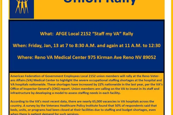 A flyer with info about the union rally