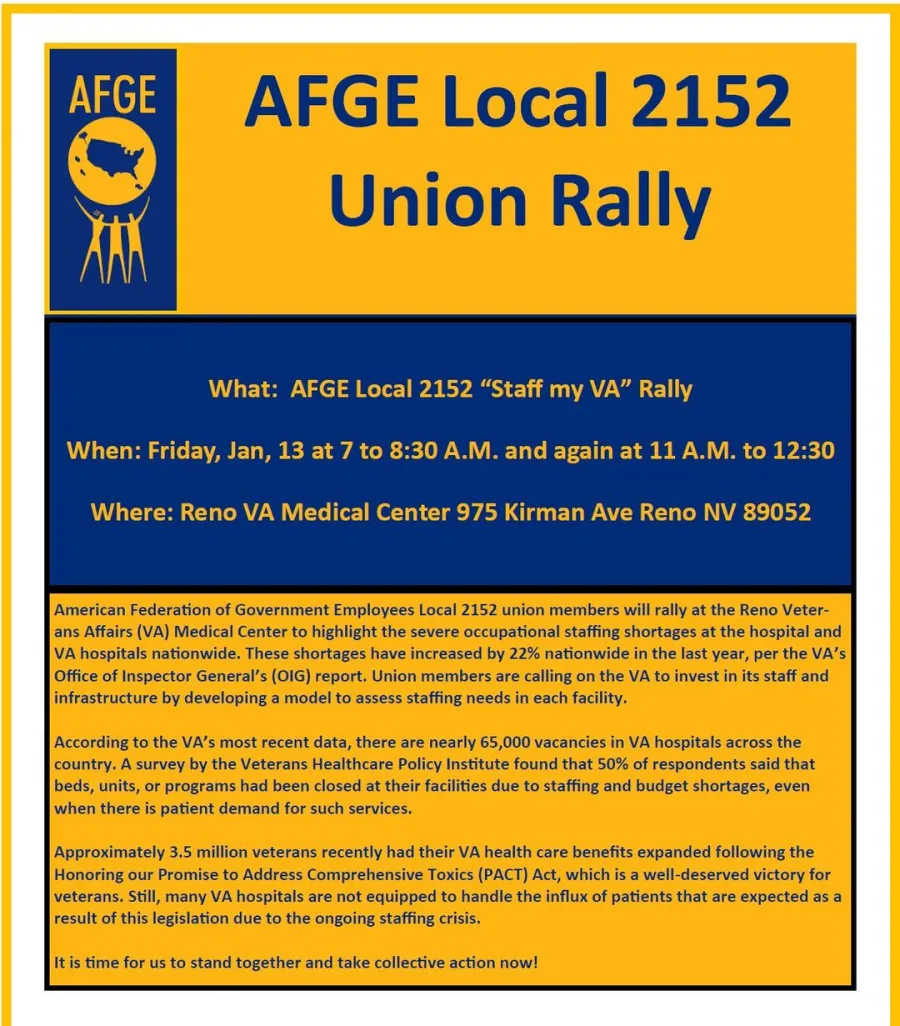 A flyer with info about the union rally
